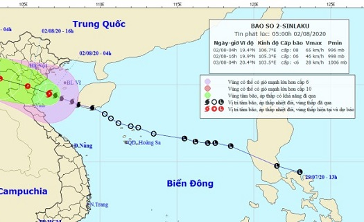 Bão số 2 giật cấp 10, khả năng đổ bộ vào các tỉnh từ Ninh Bình đến Nghệ An