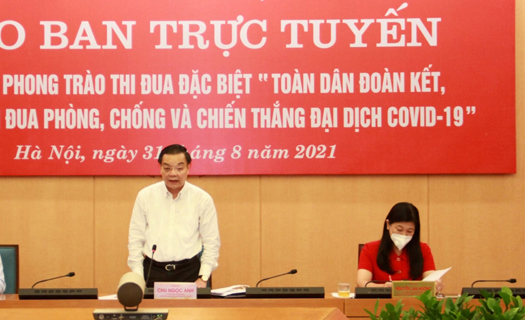 Chủ tịch Hà Nội yêu cầu truy vết thần tốc, bóc tách F0, dập tắt nhanh nhất các ổ dịch