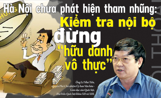 Hơn 10 năm Hà Nội chưa phát hiện tham nhũng: Kiểm tra nội bộ đừng 