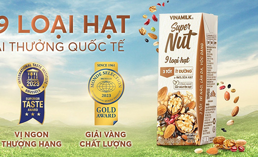 Giải thưởng quốc tế khủng của sản phẩm mới ra mắt nhà Vinamilk – sữa hạt Super Nut