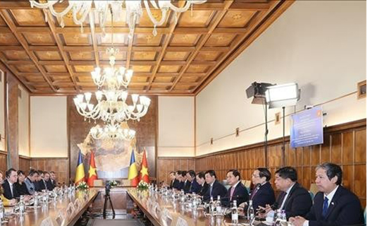Thủ tướng Phạm Minh Chính hội đàm với Thủ tướng Romania Ion Marcel Ciolacu